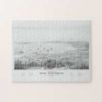 Carte vintage de Port Townsend WA (1878)