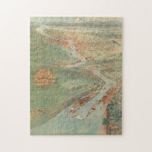 Puzzle Carte vintage de Portland OR (1896)