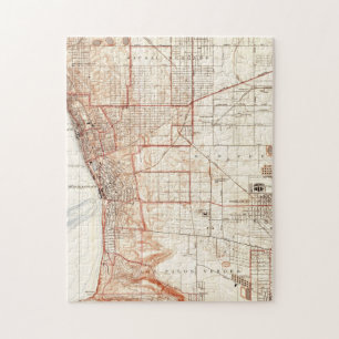 Puzzle Carte vintage de Redondo Beach et de Torrance CA