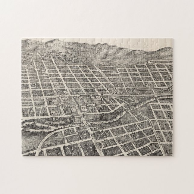 Puzzle Carte vintage de Reno Nevada (1907) (Horizontal)