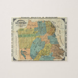 Puzzle Carte vintage de San Francisco (1890)