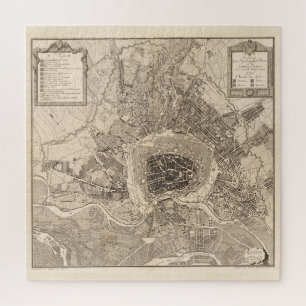 Puzzle Carte vintage de Vienne Autriche (1783)