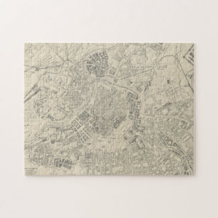 Puzzle Carte vintage de Vienne Autriche (1877)