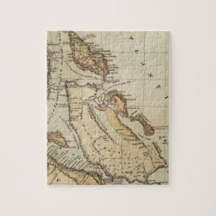 Puzzle Carte vintage des Bahamas (1823)