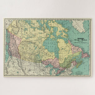Puzzle Carte Vintage du Canada (1897)
