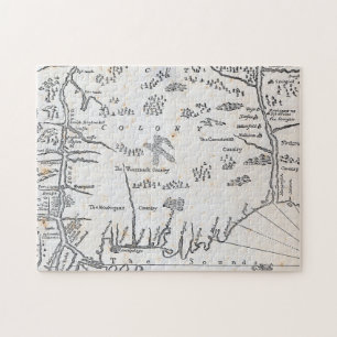 Puzzle Carte vintage du Connecticut