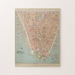 Puzzle Carte Vintage du Lower Manhattan (1921)
