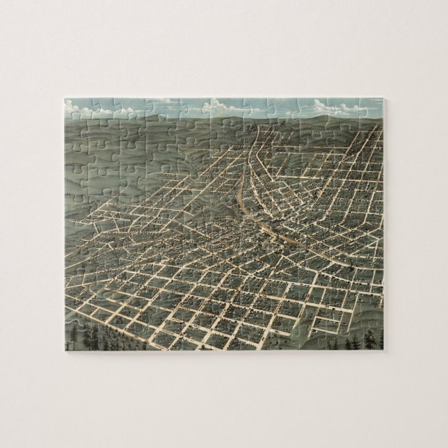 Puzzle Carte vintage Pictorial d'Atlanta (1871) (Horizontal)