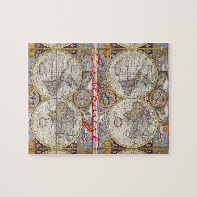 Puzzle Carte Vintage World Traveller Thunder_Cove (Horizontal)