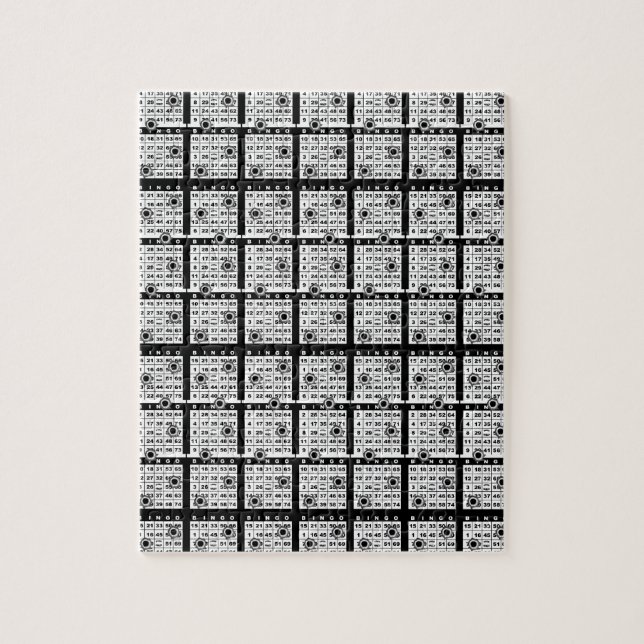 Puzzle Cartes Bingo Noires (Vertical)
