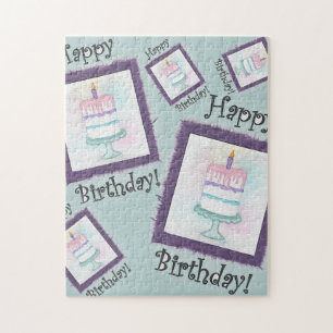Puzzle Cartes d'anniversaire du gâteau