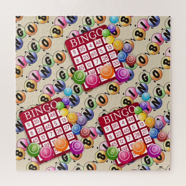 Puzzle Cartes de Bingo colorées jeux amusants (Horizontal)