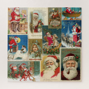 Puzzle Cartes de Noël victoriennes avec le Père Noël