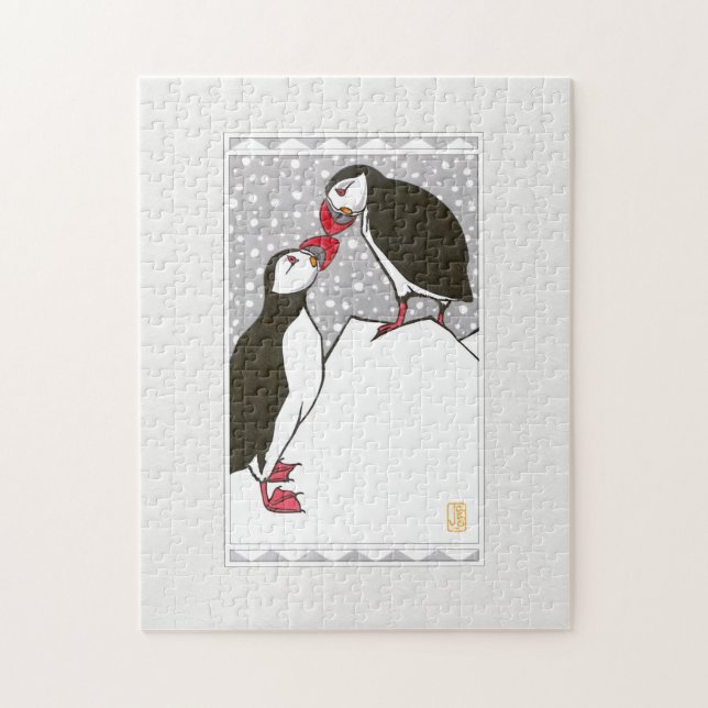 Puzzle Cartes de voeux Macareux 11"x14" (Vertical)