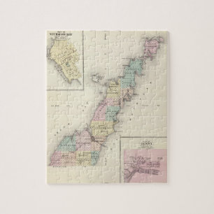 Puzzle Cartes du comté de Door, de Sturgeon Bay et de Je