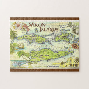 Puzzle Cartes vintages, USVI