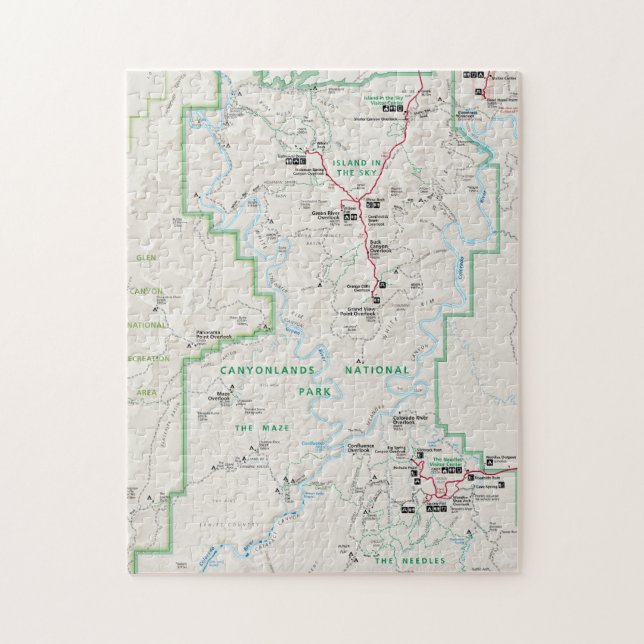 Puzzle cartographique des Canyonlands (Utah) (Vertical)