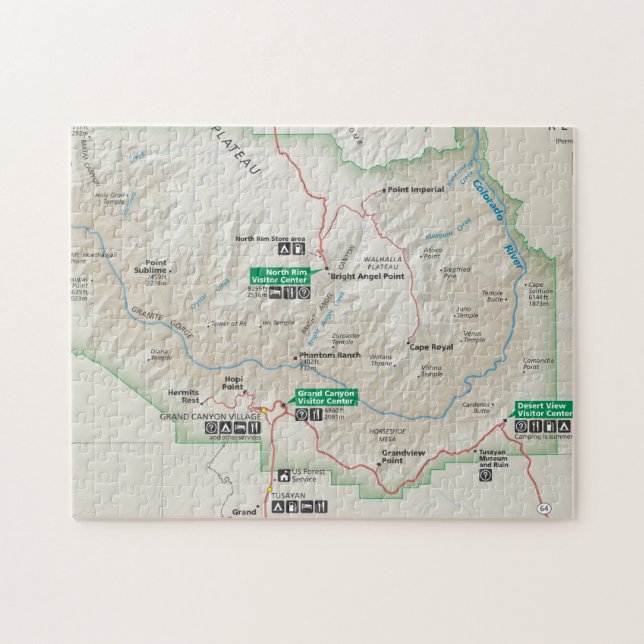 Puzzle cartographique du Grand Canyon (Horizontal)