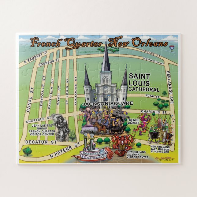 Puzzle Carton de la Nouvelle-Orléans (Horizontal)