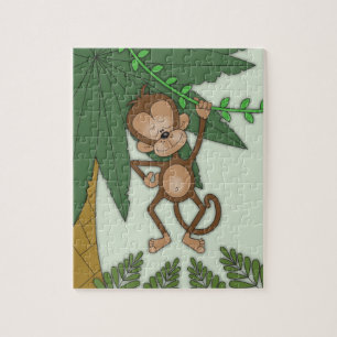 Puzzle Cartoon de singe mignon