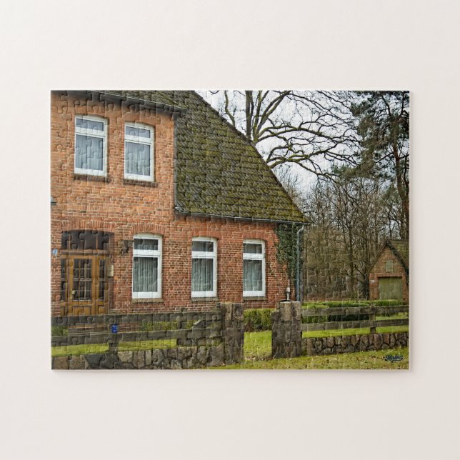 Puzzle "Casa de ladrillos en Bispingen" (Horizontal)