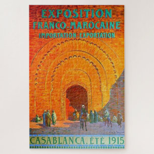 Puzzle Casablanca Maroc Vintage French Travel Poster
