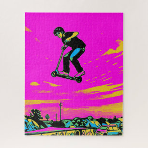 Puzzle Cascade à haute volée - Cavalier de scooter