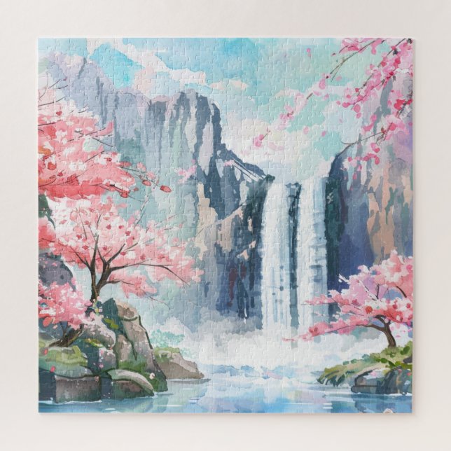 Puzzle Cascade au printemps (Vertical)