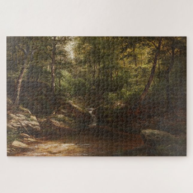 Puzzle Cascade dans la forêt - George Hetzel (Horizontal)