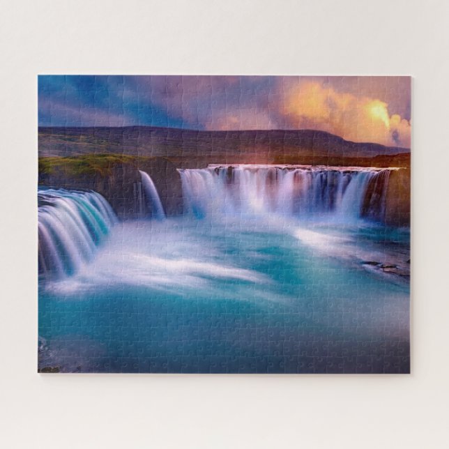 Puzzle Cascade de Godafoss, Islande Beau paysage (Horizontal)