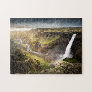 Puzzle Cascade de Haifoss   Été en Islande