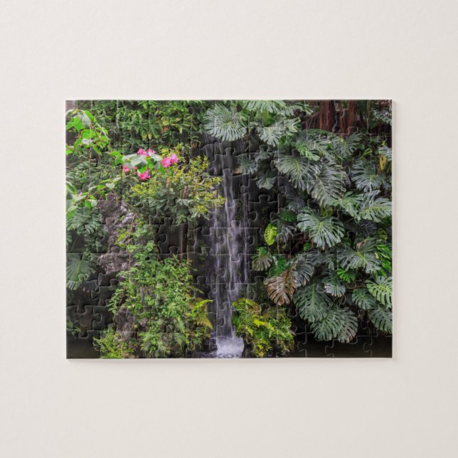 Puzzle Cascade du jardin luxuriant, Chine (Horizontal)
