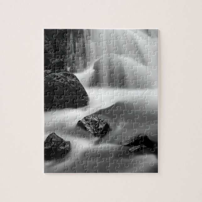 Puzzle Cascade en noir et blanc, Californie (Vertical)