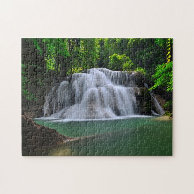 Puzzle Cascade | Kanchanaburi, Thaïlande d'Erawan (Horizontal)