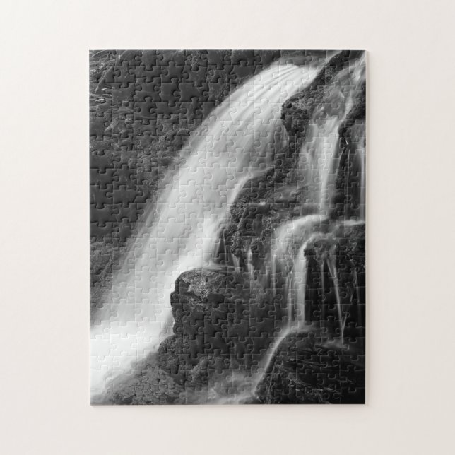 Puzzle Cascade monochrome de Poconos (Vertical)