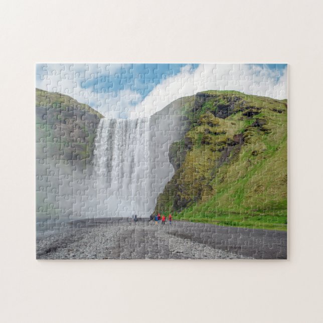 Puzzle Cascade Skogafoss - Village Skogar, Islande (Horizontal)
