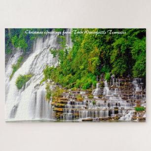 Puzzle Cascades jumelles Tennessee.voeux de Noël