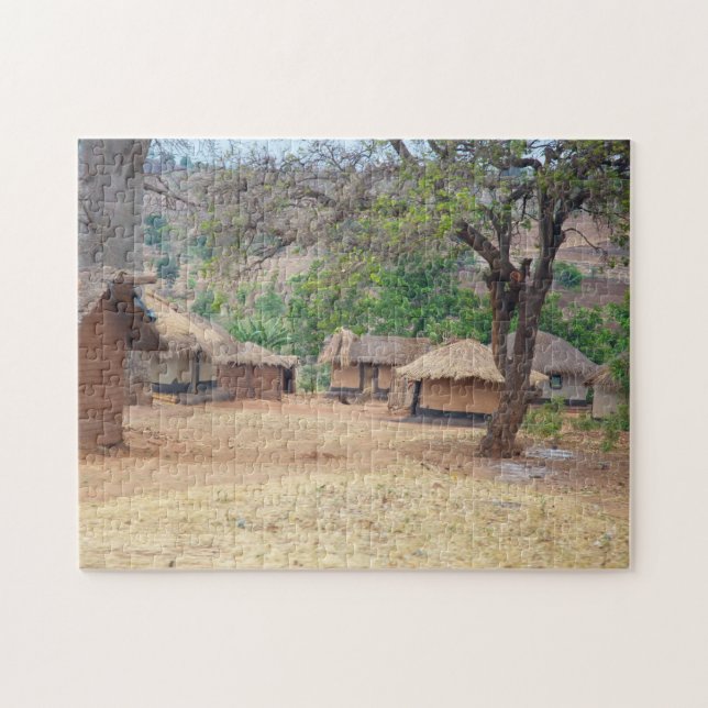 Puzzle Cases de village du Malawi. (Horizontal)