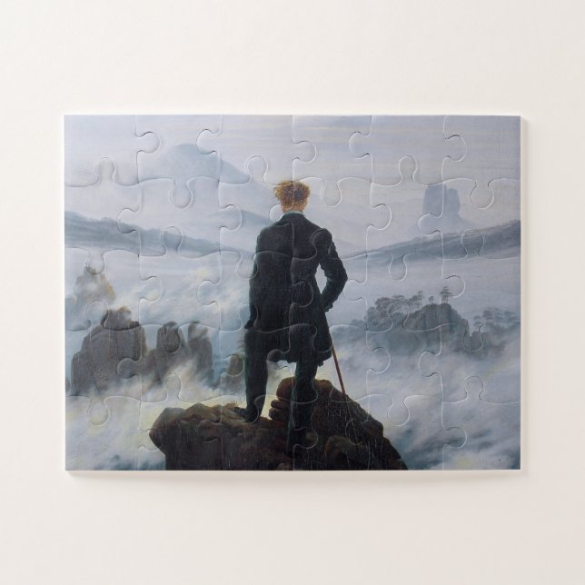 Puzzle Caspar David Friedrich, Wanderer la mer de brouill (Horizontal)