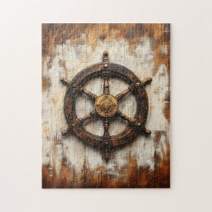 Puzzle Casque de roue de navire rustique nautique