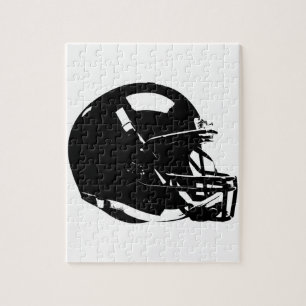 Puzzle Casque noir blanc Pop Art Football