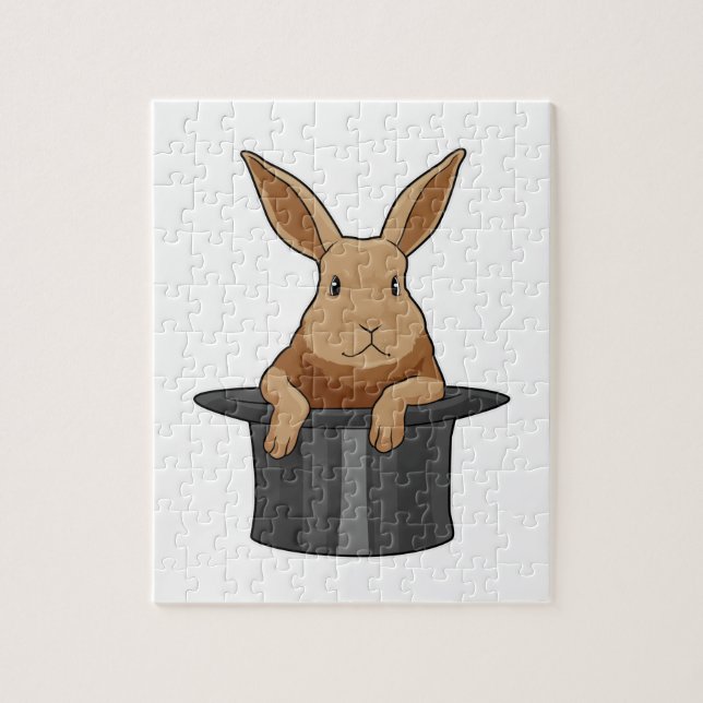 Puzzle Casquette magicien lapin (Vertical)