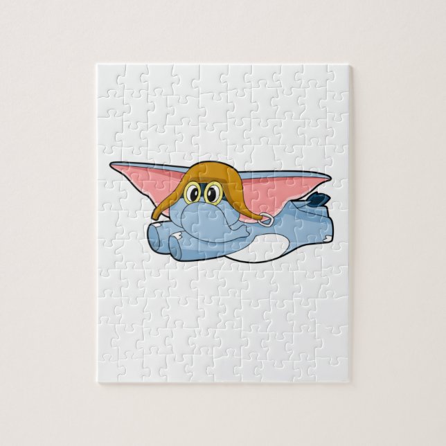 Puzzle Casquette pilote éléphant (Vertical)