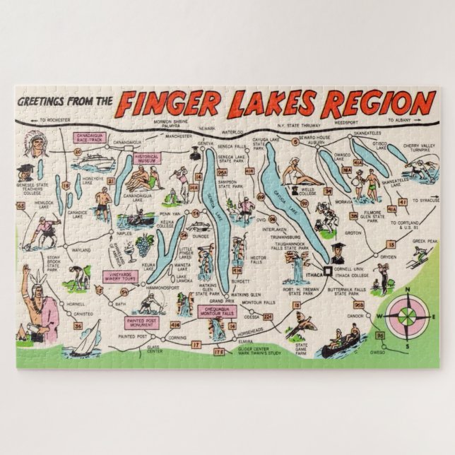 Puzzle Casse-tête 20x30 NY Finger Lakes (Horizontal)