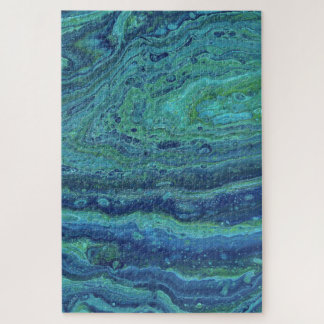 Puzzle Casse-tête abstrait Wabash 3 Cool Blue Green