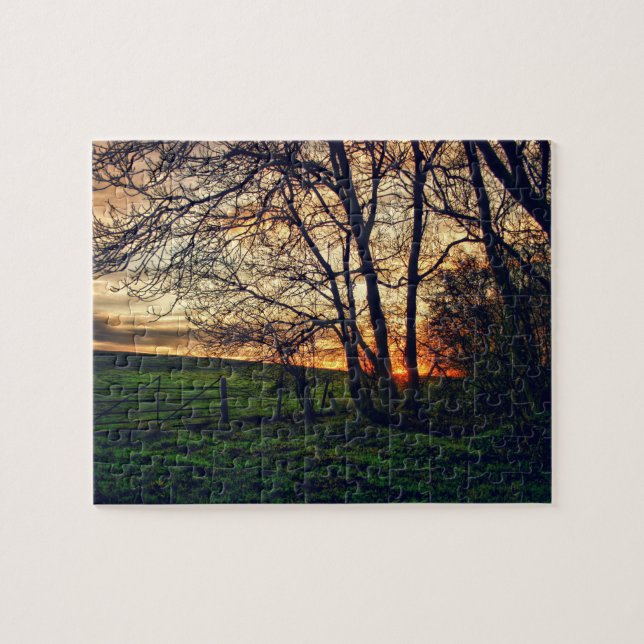 Puzzle Casse-tête anglaise d'art de HDR de coucher du (Horizontal)