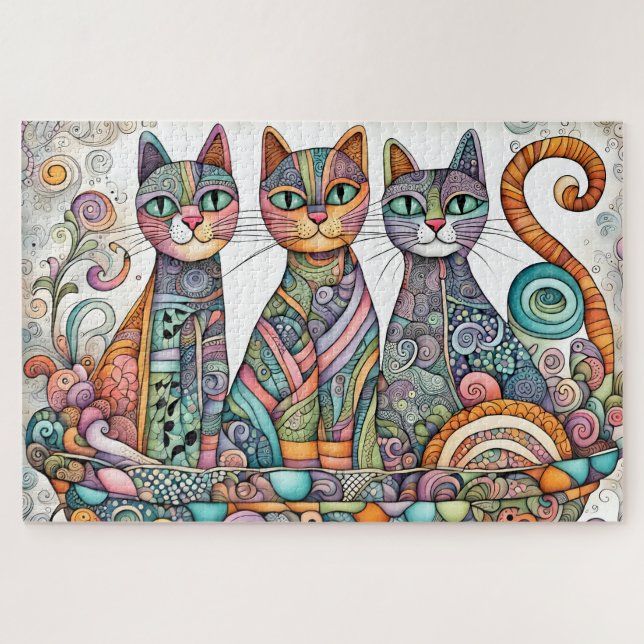 Puzzle casse-tête apaisant pour chats (Horizontal)