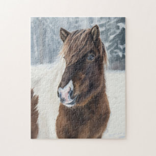 Puzzle Casse-tête aquarelle Cheval islandais Chaleur hive