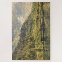 Casse-tête artistique de chalet alpin suisse du la