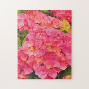 Puzzle Casse-tête artistique de fleurs d'hortensia